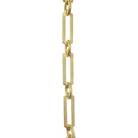 Chain BR21-W Rectangle Chandelier Chain with Welded Brass links and Round Joining links, Antique Brass