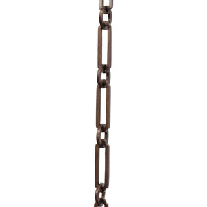 Chain BR21-W Rectangle Chandelier Chain with Welded Brass links and Round Joining links, Antique Brass