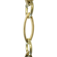 Chain BR26-U Loop Chandelier Chain with Oval Unwelded Brass links and Oval Joining links, Antique Brass