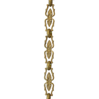 Chain BR35-U Vintage Chandelier Chain with Unwelded Brass links and Round Joining links, Antique Brass