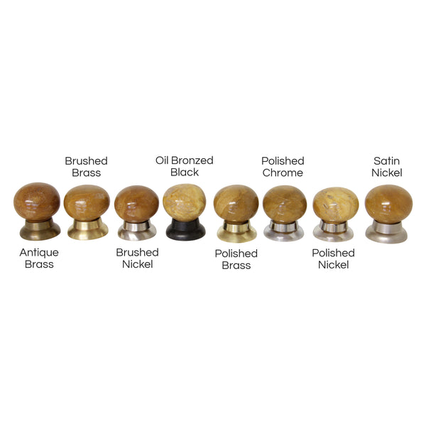 Cabinet Knob CAMR-36NQ] Camel Agate Mushroom Cabinet Knob | RCH Hardware