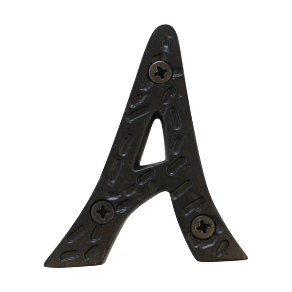 Letter IR5900] Rustic Country Serif House Letter - Black