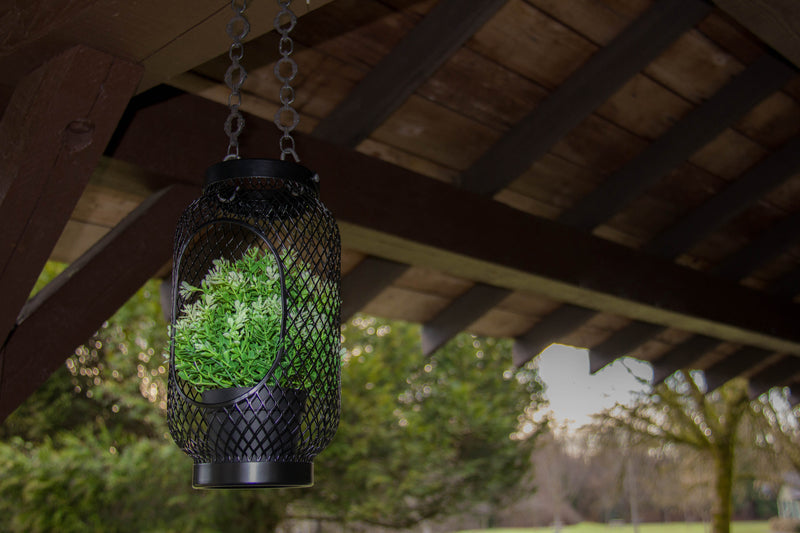 [DIY] IKEA Hack: TOPPIG Lantern + FEJKA Potted Plant + Decorative Chain