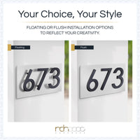 [Number AC101] Acrylic Modern Floating House Number - 3Inch, 6 Inch, 8 Inch