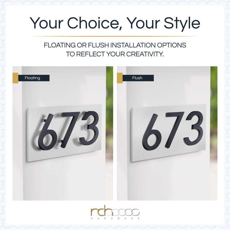 [Number AC101] Acrylic Modern Floating House Number - 3Inch, 6 Inch, 8 Inch