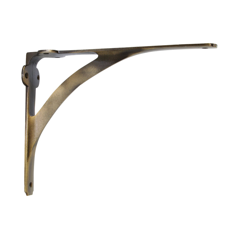 Cottage Bracket IR7901 Rustic Shelf Bracket, Antique Brass