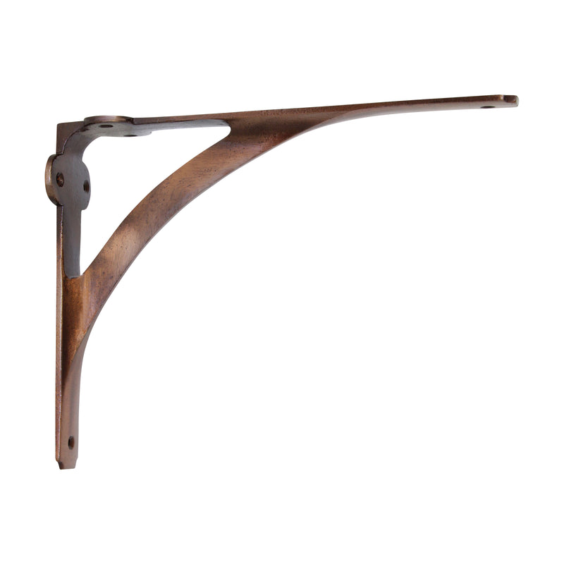 Cottage Bracket IR7901 Rustic Shelf Bracket, Antique Brass