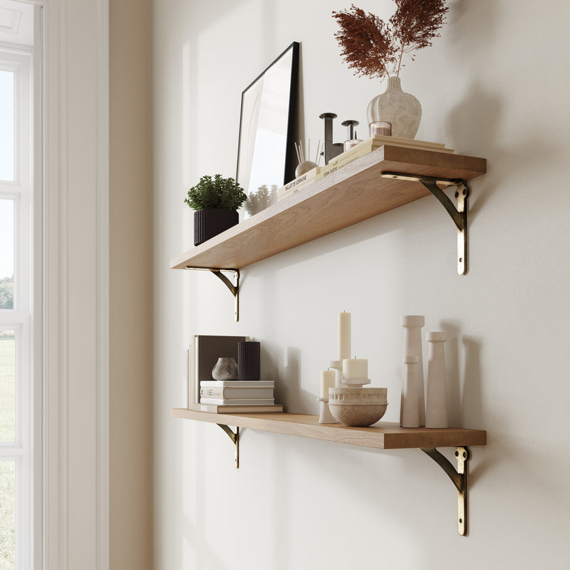 Cottage Bracket IR7901 Rustic Shelf Bracket, Antique Brass