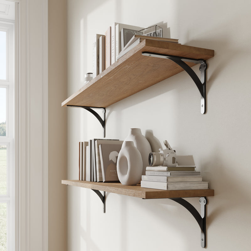 Cottage Bracket IR7901 Rustic Shelf Bracket, Antique Brass