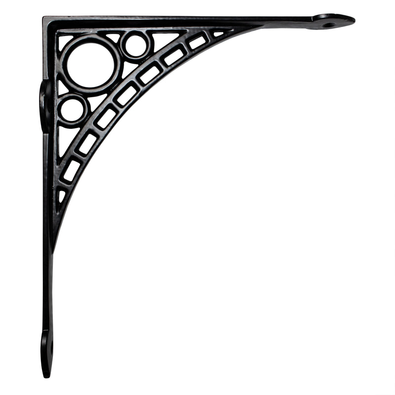 Art Deco Bracket IR7902 Industrial Shelf Bracket, Antique Brass