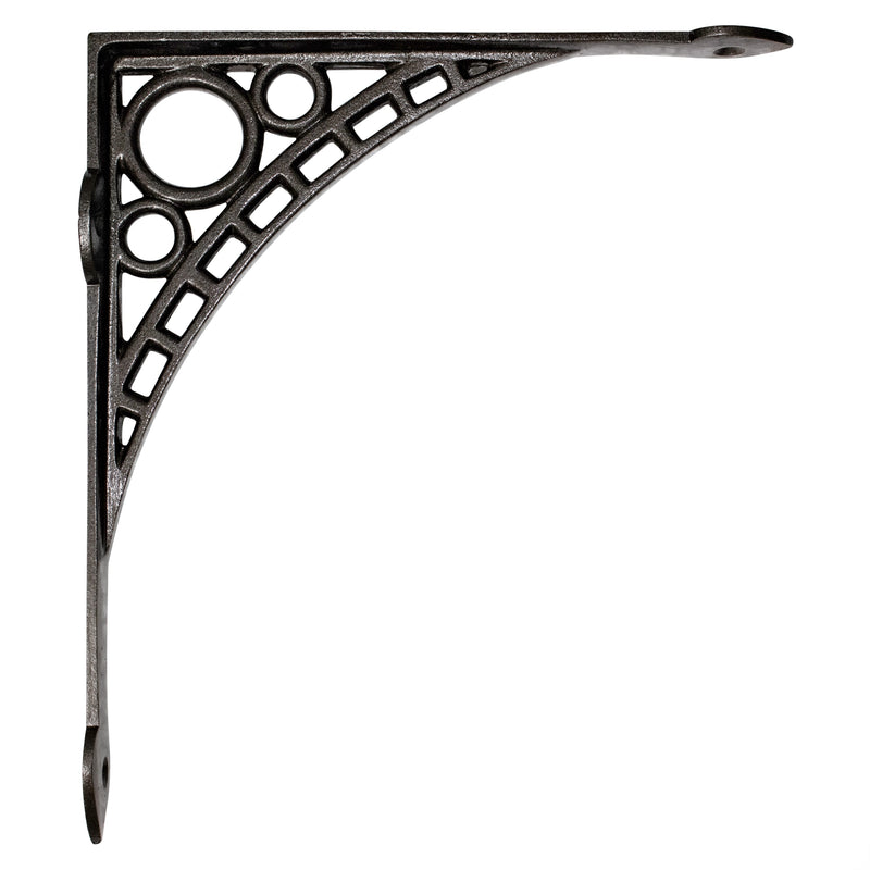 Art Deco Bracket IR7902 Industrial Shelf Bracket, Antique Brass
