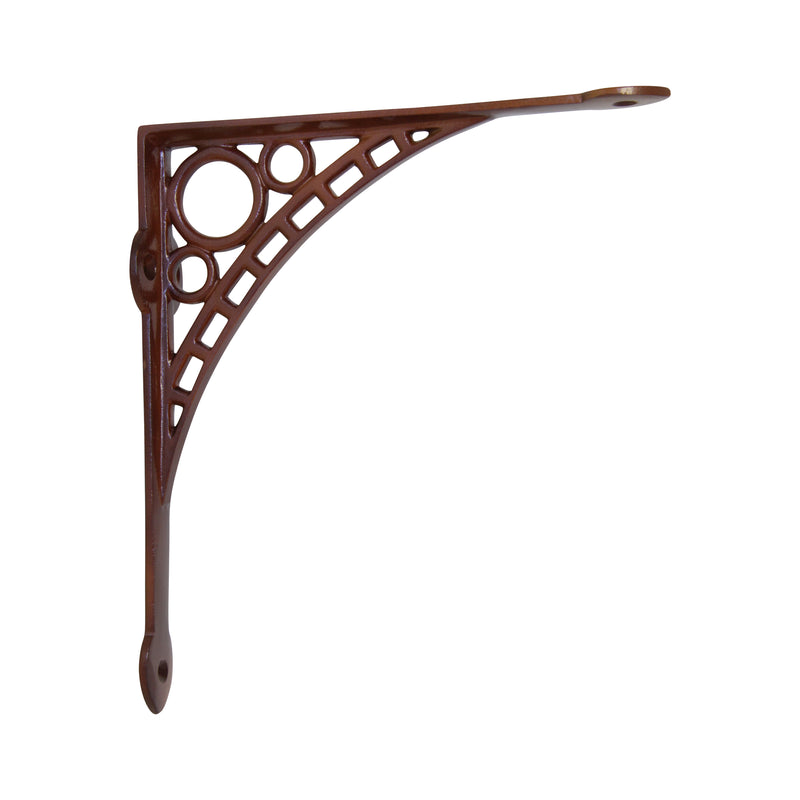 Art Deco Bracket IR7902 Industrial Shelf Bracket, Antique Brass