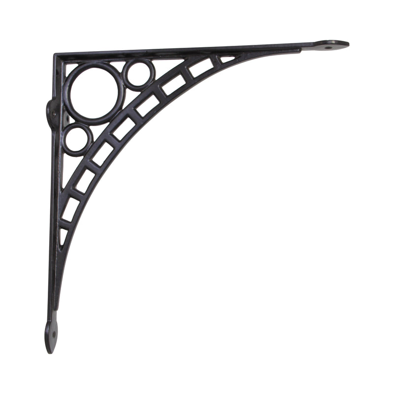 Art Deco Bracket IR7902 Industrial Shelf Bracket, Antique Brass