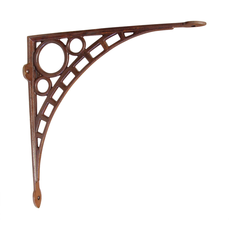 Art Deco Bracket IR7902 Industrial Shelf Bracket, Antique Brass