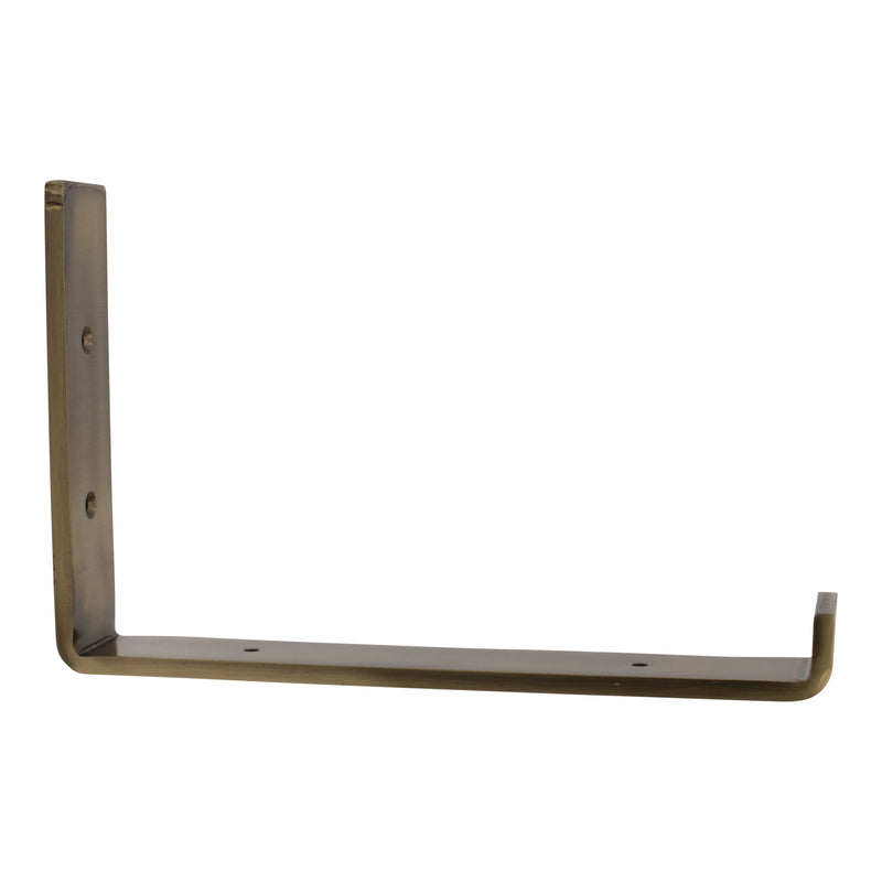 J Bracket IR810J Modern, Heavy Duty Shelf Bracket, Antique Brass