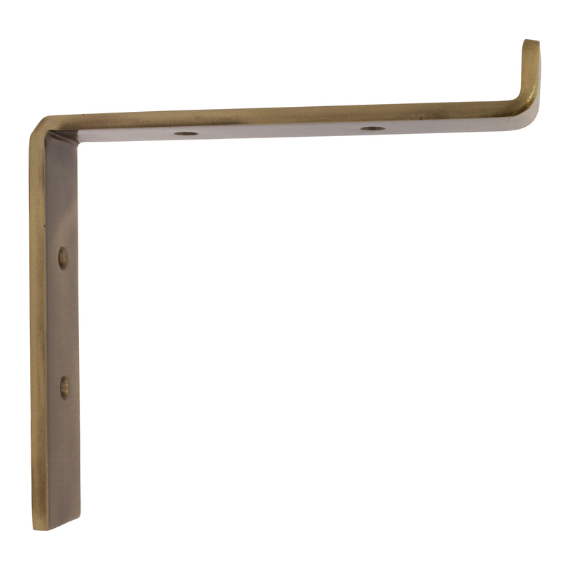 Z Bracket IR810Z Modern, Heavy Duty Shelf Bracket, Antique Brass