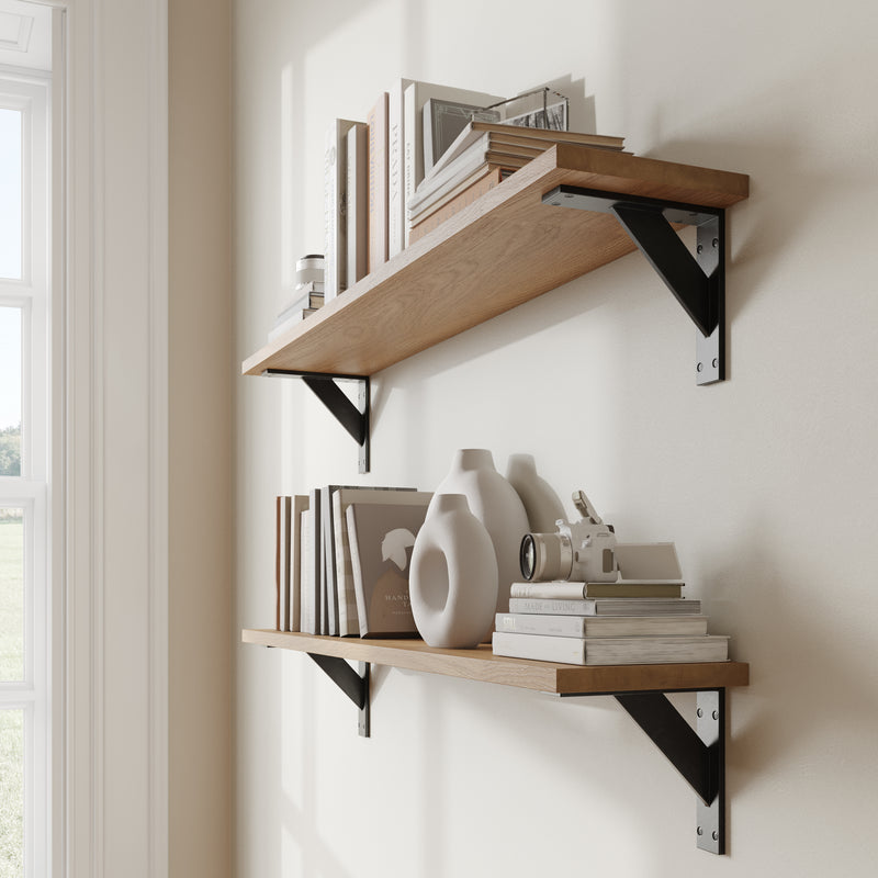 Century Bracket IR8205 Modern, Heavy Duty Shelf Bracket, Black