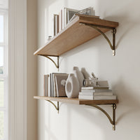 Sleek Bracket IR8207 Modern Shelf Bracket, Antique Brass