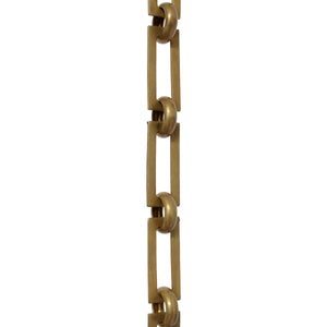 Chain BR01-U Rectangle Chandelier Chain with Unwelded Brass links and Round Joining links, Antique Brass