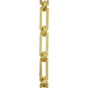 Chain BR01-U Rectangle Chandelier Chain with Unwelded Brass links and Round Joining links, Antique Brass