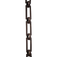 Chain BR01-U Rectangle Chandelier Chain with Unwelded Brass links and Round Joining links, Antique Brass