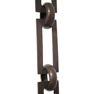 Chain BR01-U Rectangle Chandelier Chain with Unwelded Brass links and Round Joining links, Antique Brass
