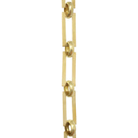 Chain BR01-U Rectangle Chandelier Chain with Unwelded Brass links and Round Joining links, Antique Brass