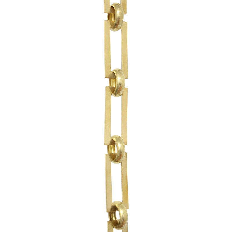 Chain BR01-U Rectangle Chandelier Chain with Unwelded Brass links and Round Joining links, Antique Brass