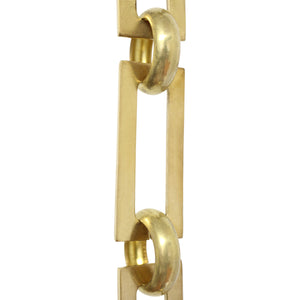 Chain BR01-U Rectangle Chandelier Chain with Unwelded Brass links and Round Joining links, Antique Brass