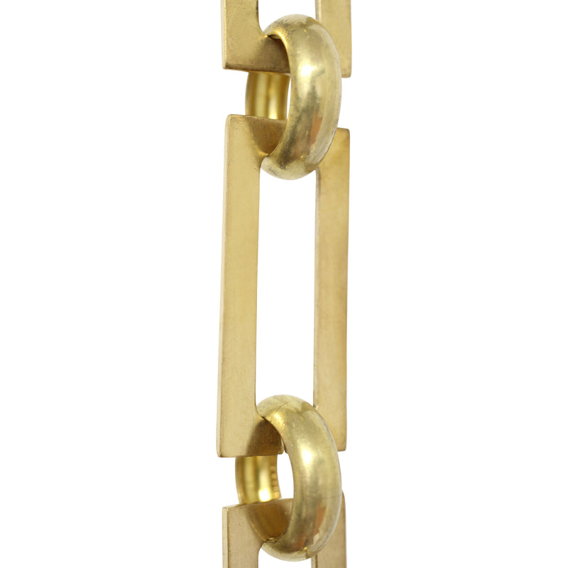 Chain BR01-U Rectangle Chandelier Chain with Unwelded Brass links and Round Joining links, Antique Brass