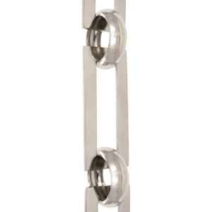 Chain BR01-U Rectangle Chandelier Chain with Unwelded Brass links and Round Joining links, Antique Brass
