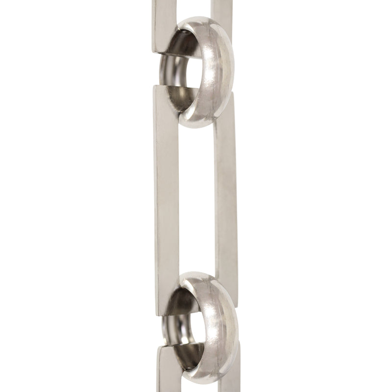 Chain BR01-U Rectangle Chandelier Chain with Unwelded Brass links and Round Joining links, Antique Brass