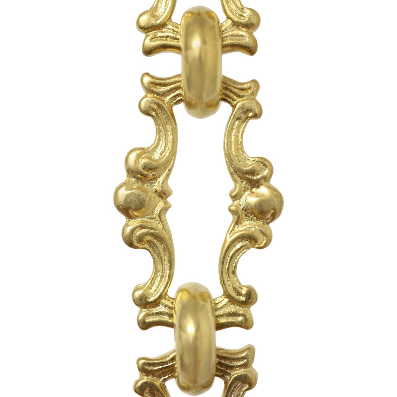 Chain BR02-W Vintage Chandelier Chain with Welded Brass links and Round Joining links, Antique Brass