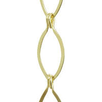 Chain BR04-U Loop Chandelier Chain with Unwelded Brass links, Antique Brass