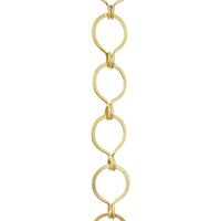 Chain BR04R-U Round Chandelier Chain with Unwelded Brass links, Antique Brass