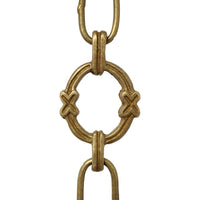 Chain BR05-W Round Chandelier Chain with Welded Brass links and Oval Joining links, Antique Brass
