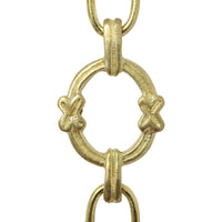 Chain BR05-W Round Chandelier Chain with Welded Brass links and Oval Joining links, Antique Brass