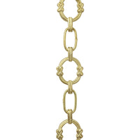 Chain BR05-W Round Chandelier Chain with Welded Brass links and Oval Joining links, Antique Brass