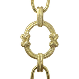 Chain BR05-W Round Chandelier Chain with Welded Brass links and Oval Joining links, Antique Brass