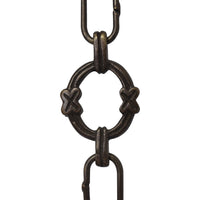 Chain BR05-W Round Chandelier Chain with Welded Brass links and Oval Joining links, Antique Brass