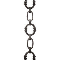 Chain BR05-W Round Chandelier Chain with Welded Brass links and Oval Joining links, Antique Brass