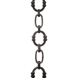 Chain BR05-W Round Chandelier Chain with Welded Brass links and Oval Joining links, Antique Brass