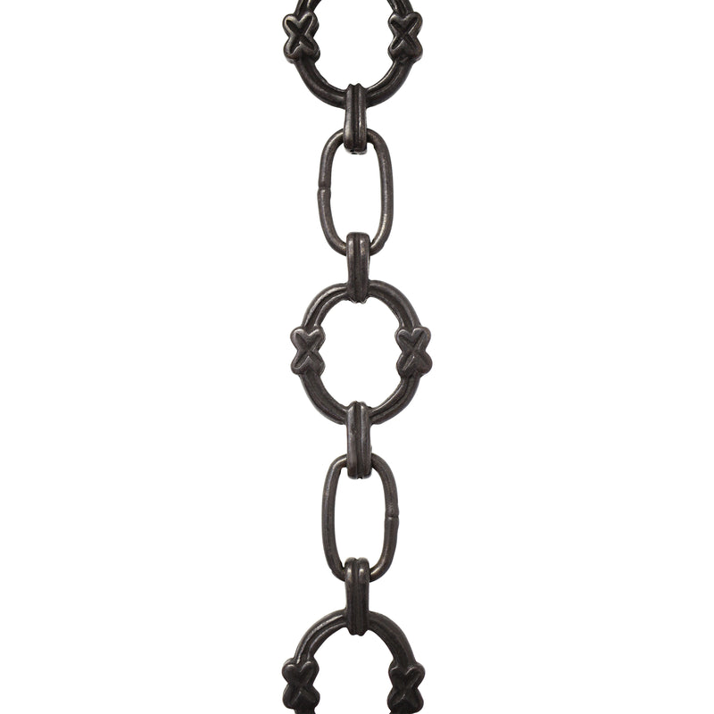 Chain BR05-W Round Chandelier Chain with Welded Brass links and Oval Joining links, Antique Brass
