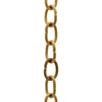 Chain BR06-U Loop Chandelier Chain with Unwelded Brass links, Antique Brass