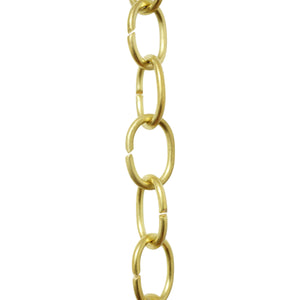 Chain BR06-U Loop Chandelier Chain with Unwelded Brass links, Antique Brass