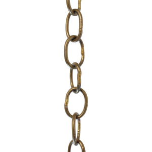 Chain BR06-W Loop Chandelier Chain with Welded Brass links, Antique Brass