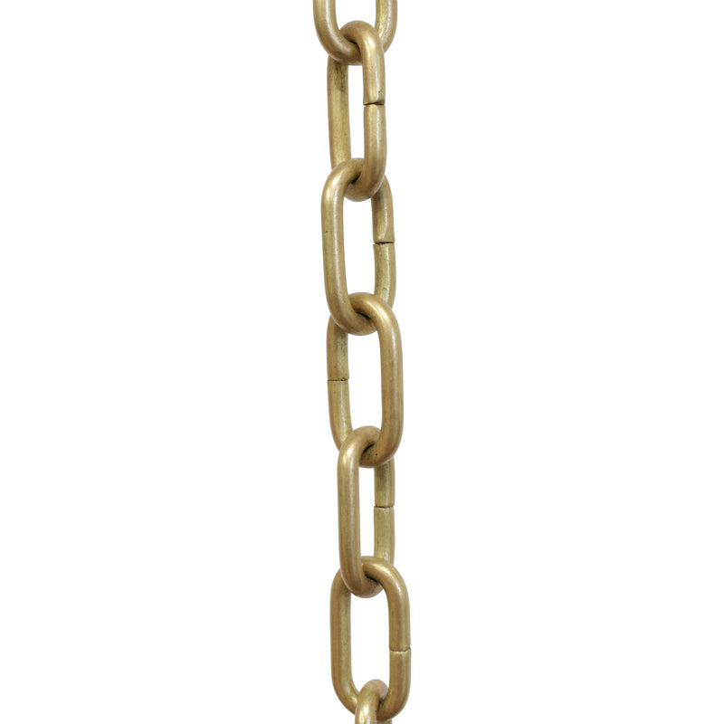 Chain BR07-U Standard Link Coil Chandelier Chain with Unwelded Brass links, Antique Brass