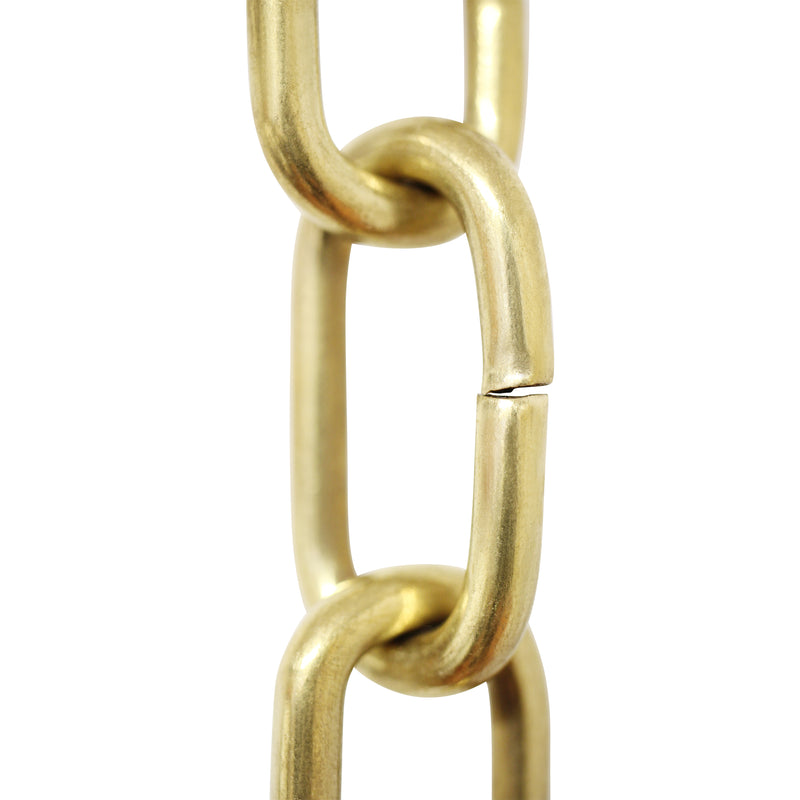 Chain BR07-U Standard Link, Coil Chandelier Chain with Unwelded Brass links, Antique Brass