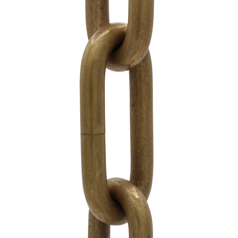 Chain BR07-U Standard Link, Coil Chandelier Chain with Unwelded Brass links, Antique Brass