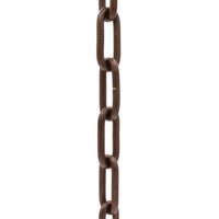 Chain BR07-U Standard Link, Coil Chandelier Chain with Unwelded Brass links, Antique Brass